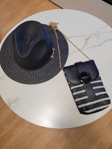 Damen sommer set strohhut - set, cap