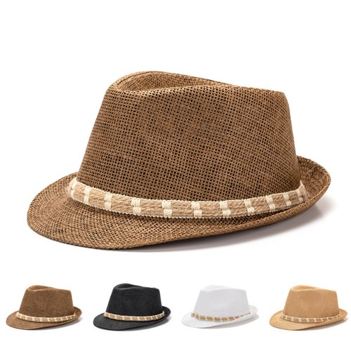 Unisex stroh fedora - fedora, hut